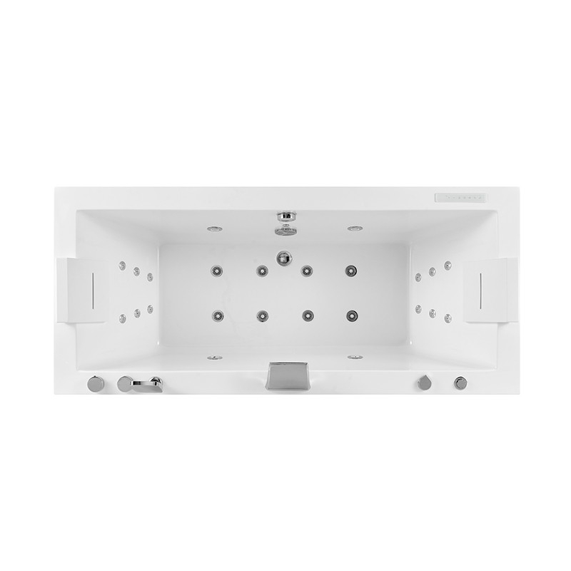 Baignoire balneo EDEN 180 BLACK MAT 1 à 2 places ARCHIPEL® 180x80