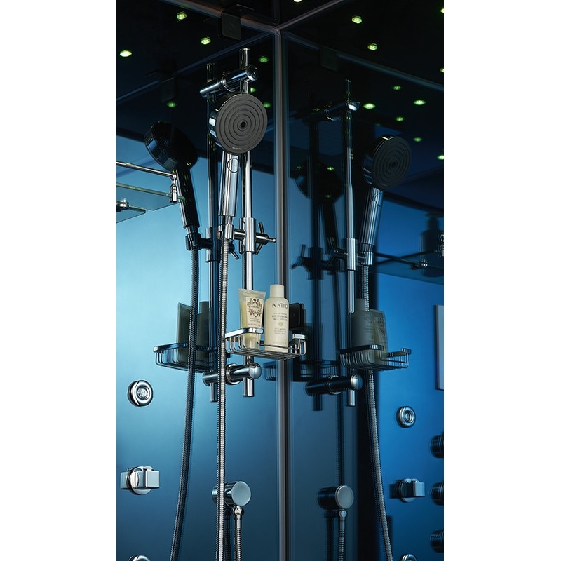 Cabine douche hammam 1 place X-ONE MIROIR BLEU Archipel® - 100x90 cm