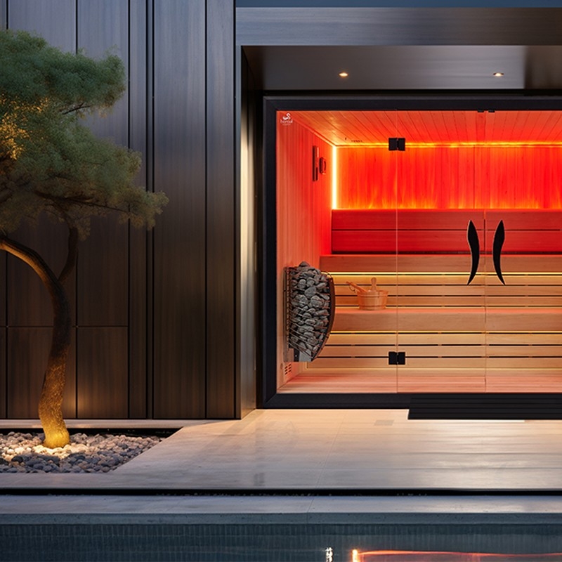 Sauna traditionnel Boreal® CELEST PRO 300 - 8 places - 300x200x210 cm