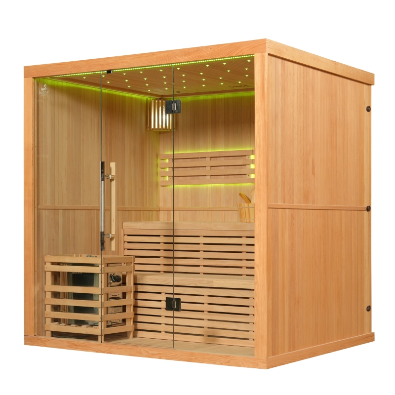Sauna finlandais Nordica® Vapeur V56 (5 à 6 places) - 203 x 162 x H.200
