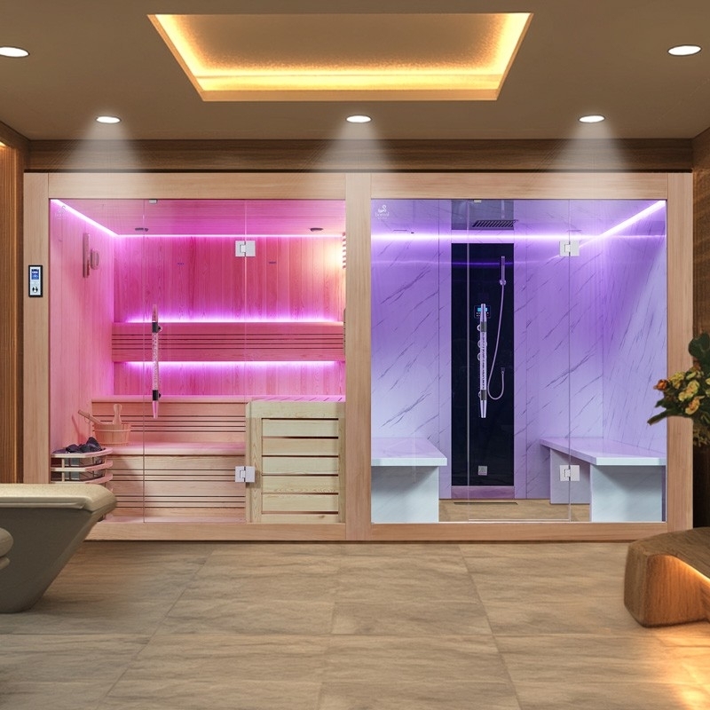 Combi Sauna Hammam BOREAL® SEQUOIA 4X2 mètres
