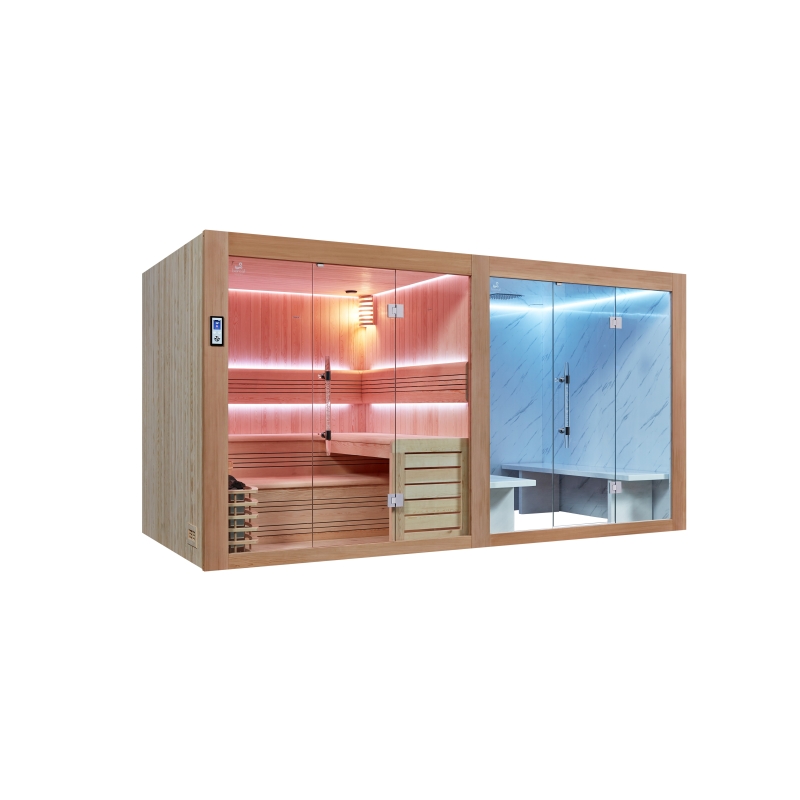Combi Sauna Hammam BOREAL® SEQUOIA 4X2 mètres