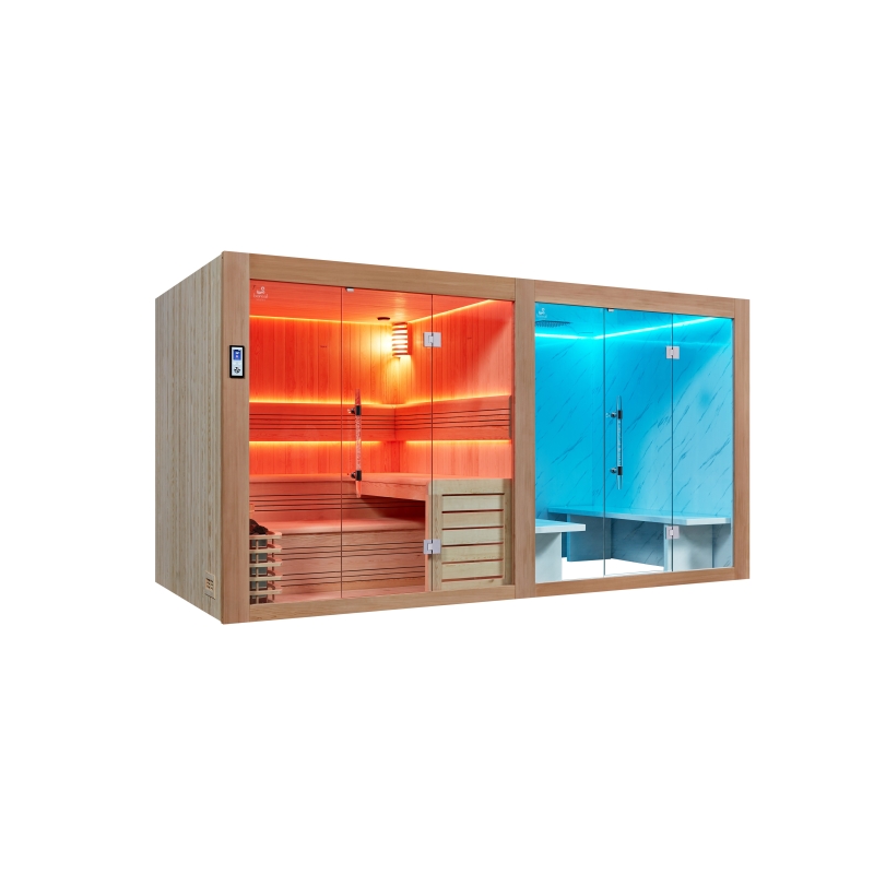 Combi Sauna Hammam BOREAL® SEQUOIA 4X2 mètres