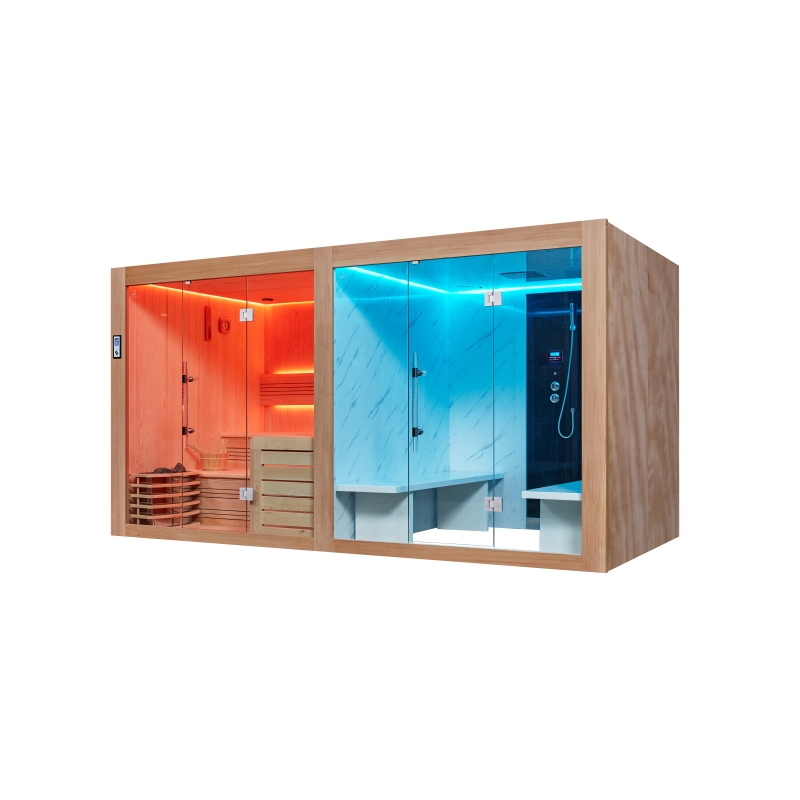 Combi Sauna Hammam BOREAL® SEQUOIA 4X2 mètres