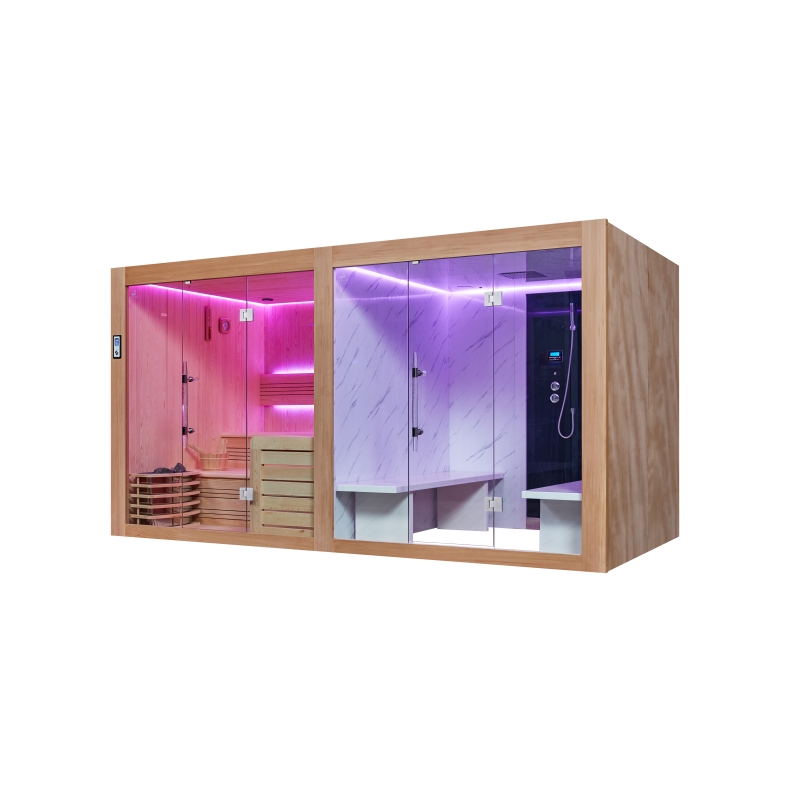 Combi Sauna Hammam BOREAL® SEQUOIA 4X2 mètres
