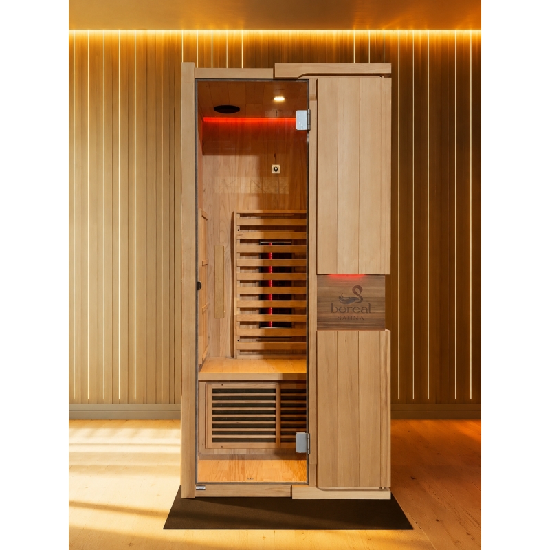 Sauna infrarouge BOREAL® CARBONE IR1 (1 PLACE) 90x90