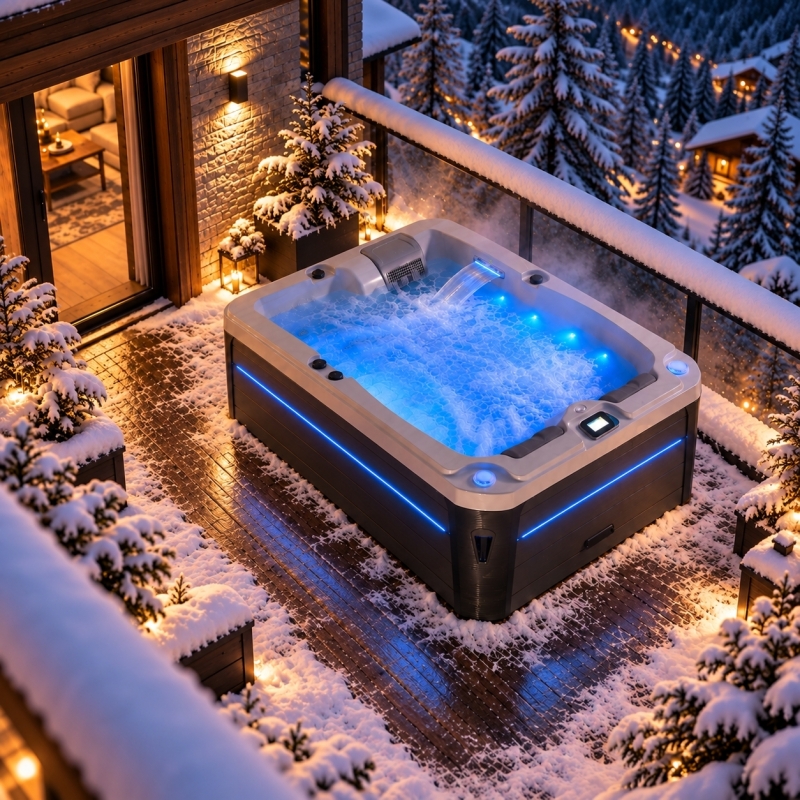 Spa 2 places allongées Archipel® GT2 PRO MAX BLANC MARBRE LED