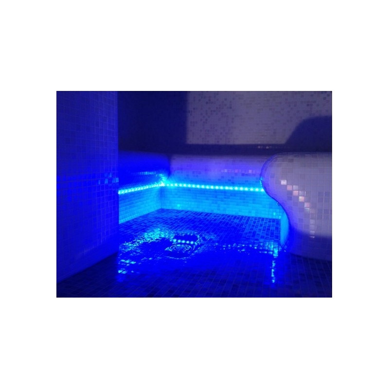 Kit d'éclarage d'ambiance multicolore à LED avec télécommande radio pour hammam - 5m 