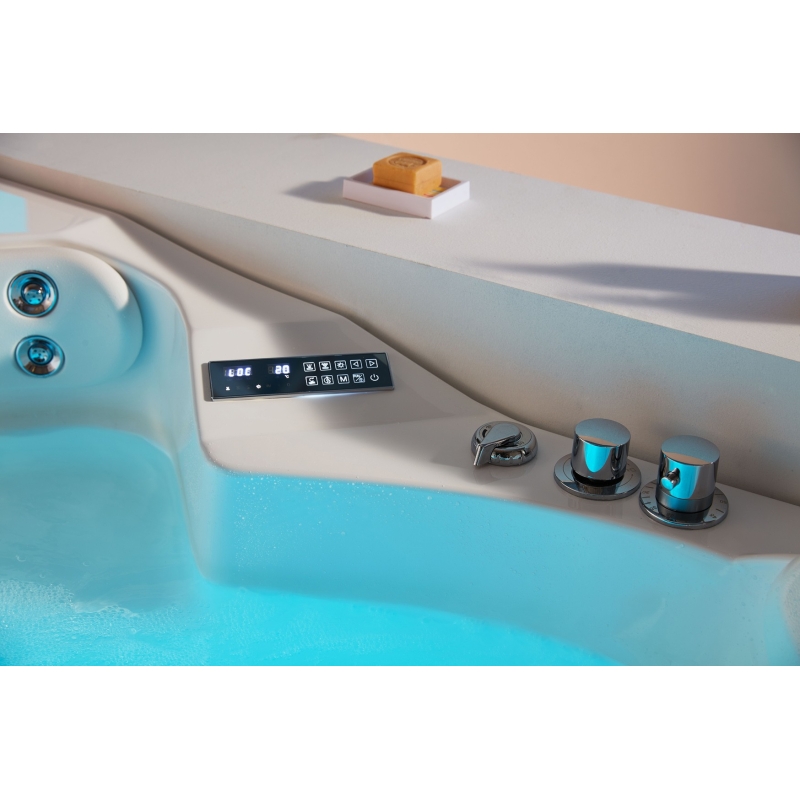 Baignoire balneo d'angle Jade RIVAGE 141C Archipel® 141x141