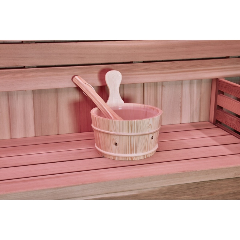 Combiné Sauna Hammam Boreal® Sublimation en Cèdre Rouge - 8 places - 340*175*210