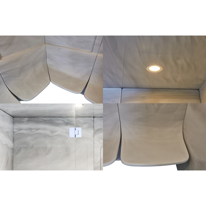 Combiné Sauna Hammam Boreal® Sublimation en Cèdre Rouge - 8 places - 340*175*210