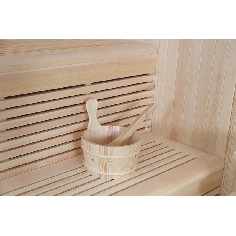 Sauna d'angle Boreal® Evasion Baltik 5 places - 180x180x210 cm
