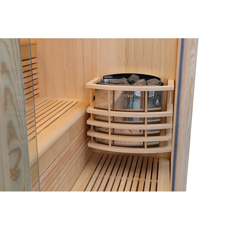 Sauna d'angle Boreal® Evasion Baltik 3/4 places - 160x160x210 cm