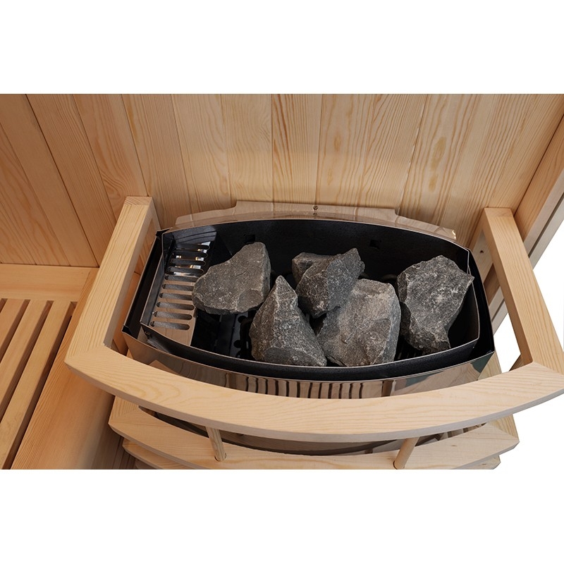 Sauna d'angle Boreal® Evasion Baltik 3/4 places - 160x160x210 cm
