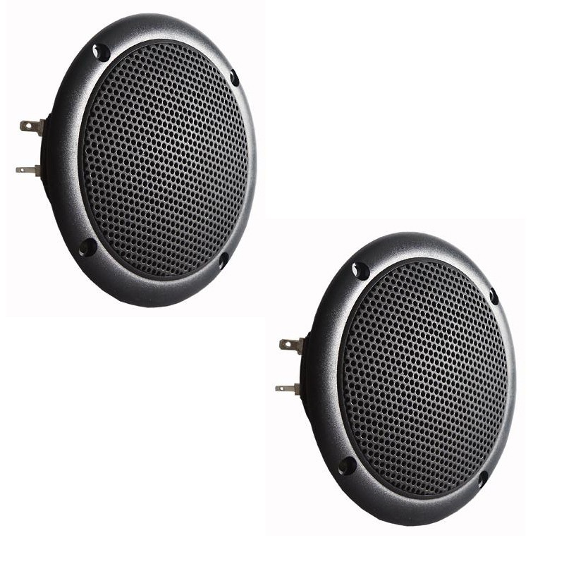 Deux hauts parleurs pour hammam et douche - couleur NOIR - haut parleur étanche pour douche